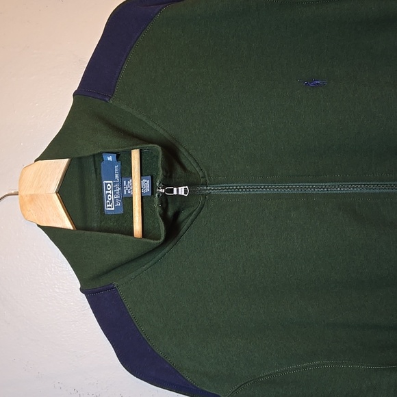 Polo By Ralph Lauren Men's Full Zip Track Performance Jacket Cotton Sweater - Picture 2 of 16